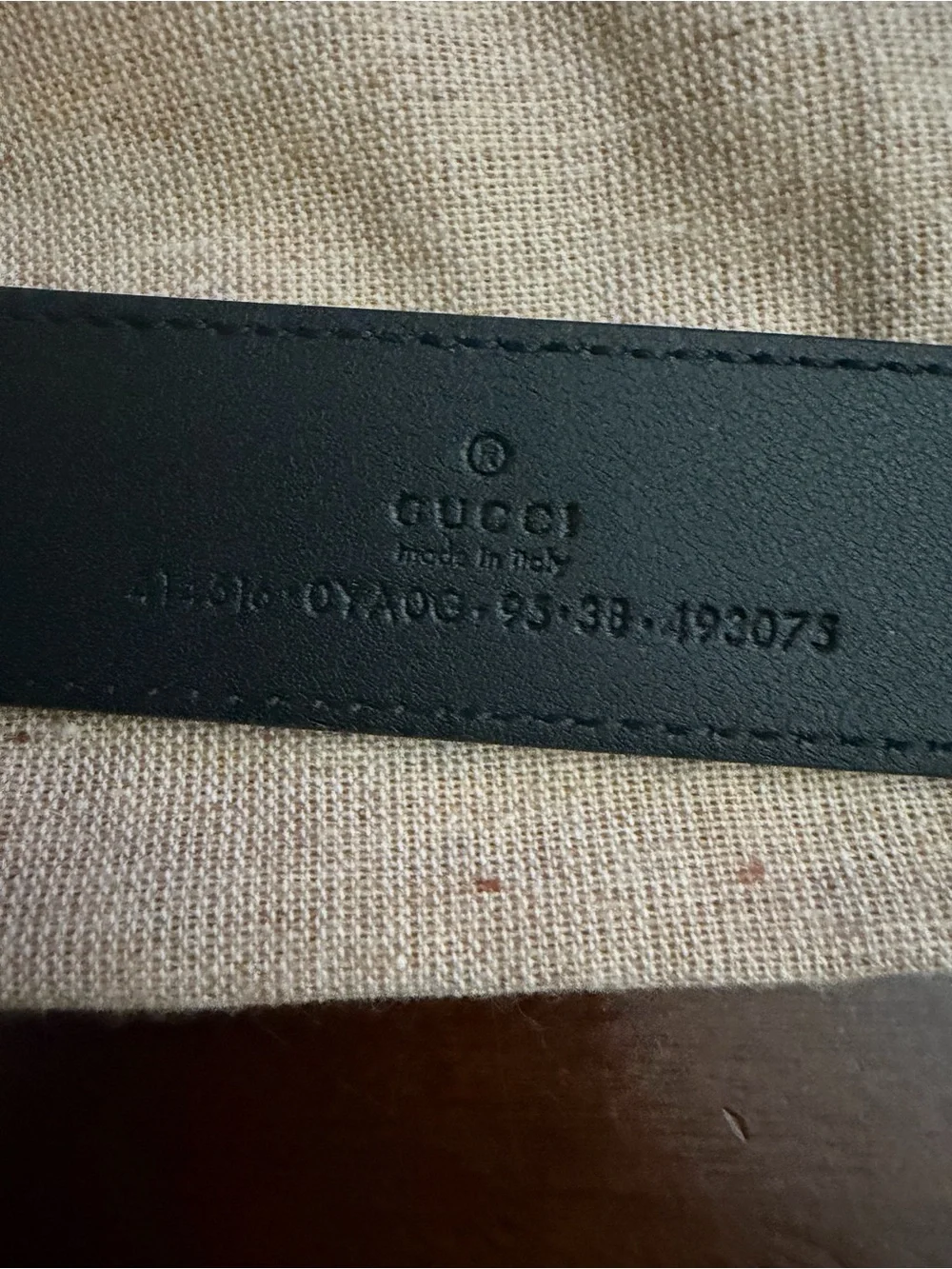 Gucci Black Leather Belt with Gold Double-G Buckle